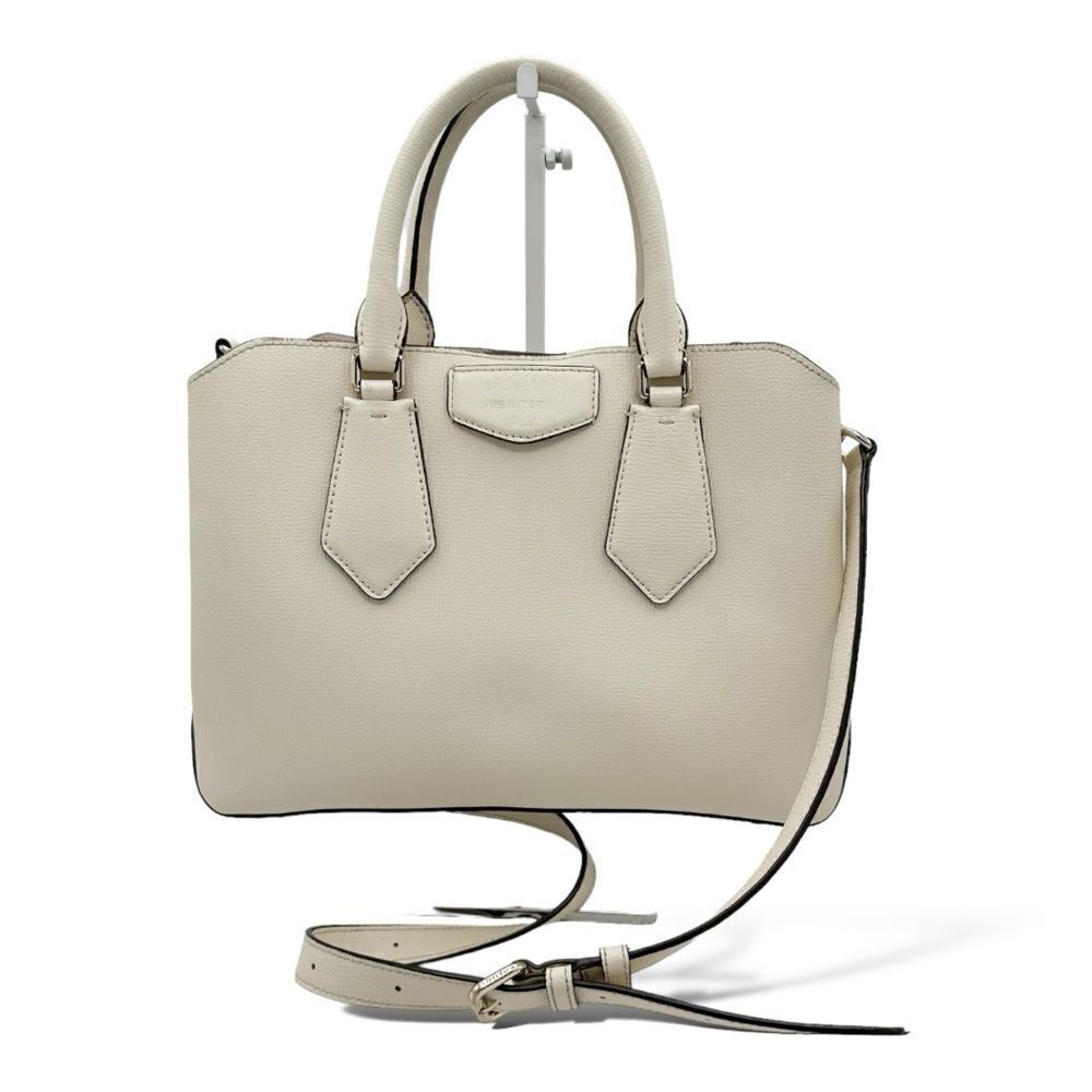 DKNY Sullivan Leather Convertibleโ Satchel Ivory/Gold Bag PurseโSpring Summer